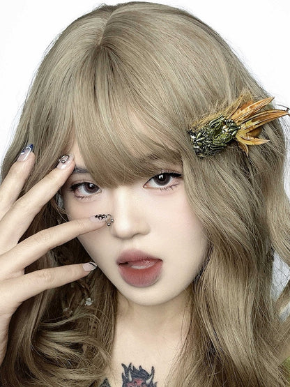 Braune Blatt-Haarspange