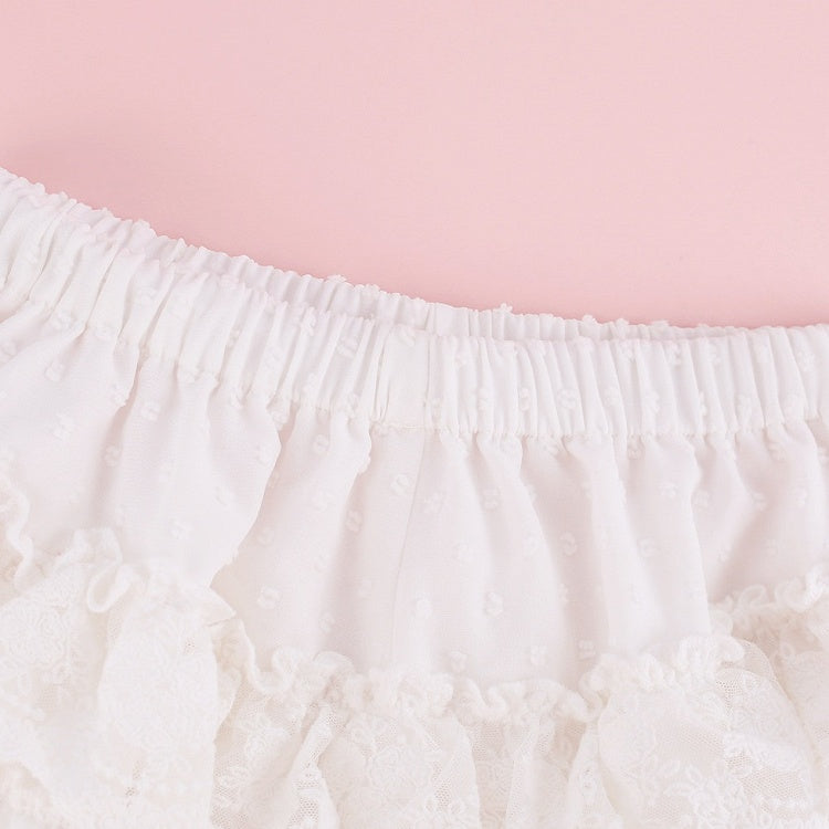 Everyday Layered White Ruffle Mini Skirt - serendipity