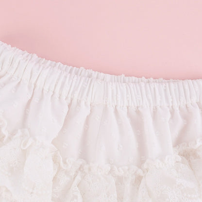 Everyday Layered White Ruffle Mini Skirt - serendipity
