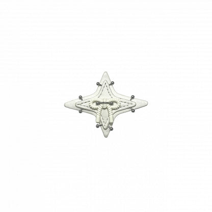 Schwarz/Weiße Punk-Haarspange in Sternform