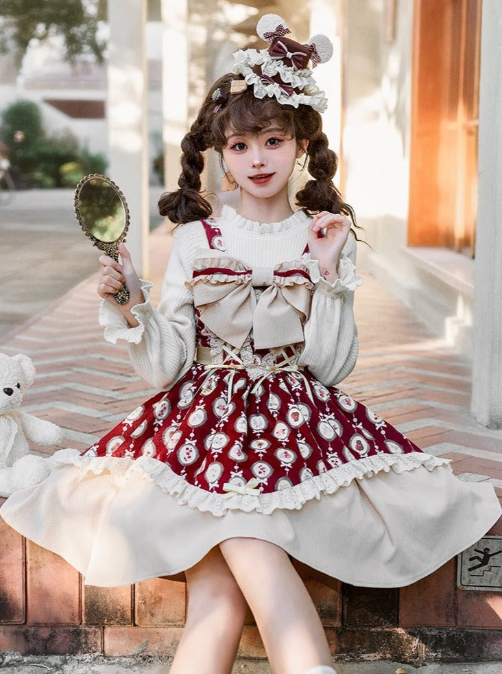 Dress Lolita Handle Print Ribbon