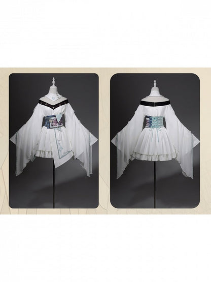 Dragon Valley Bell Sleeve Lolita OP Dress with Collar Accessory & Corset - Unknown Star