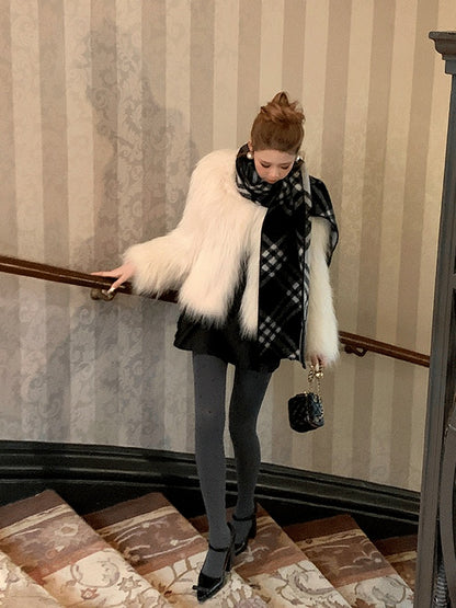 ダークグレー/ブラック 水玉模様 タイツ