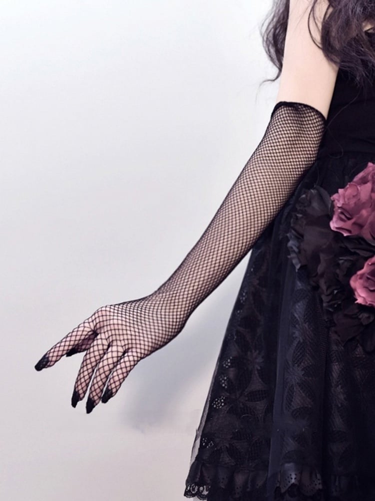 Long Black Gloves Lace