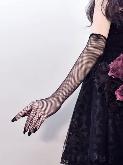 Long Black Gloves Lace