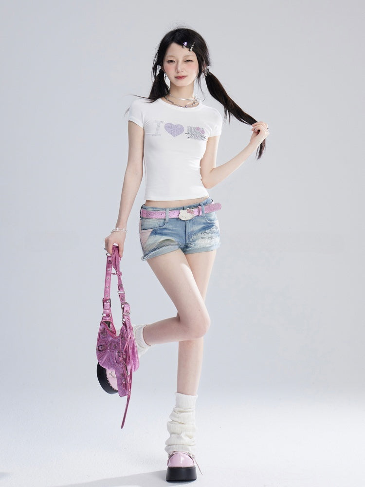 Y2K Pink Kitty Glamorous Waist Belt