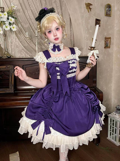 JSK à taille violette avec cordon de serrage en dentelle - Gardenia Chronicle