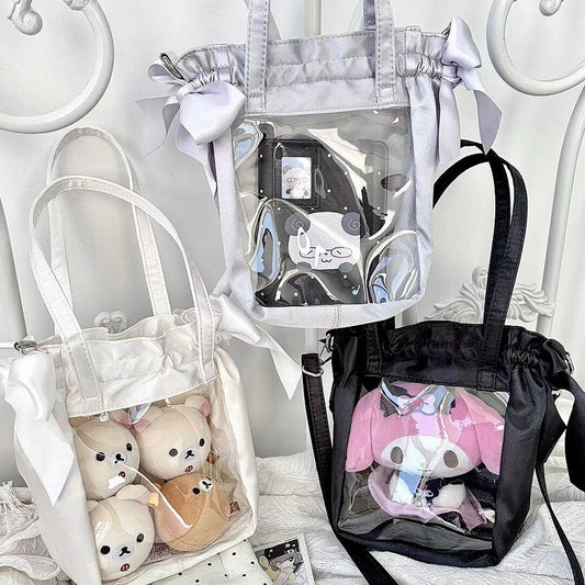 Lace Bag Black Daily Satin Bow Ita