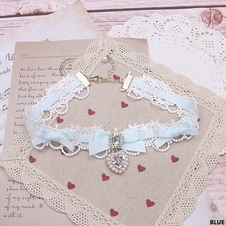 Kei Bowknot Jirai Choker 11 Lace Color Options