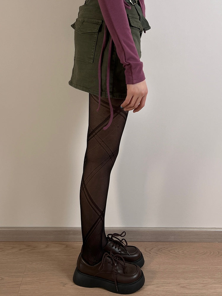 Diamant-Muster für schwarze Strumpfhosen