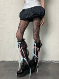 Sleeves Black Self-tie Y2K Lace Leg Straps