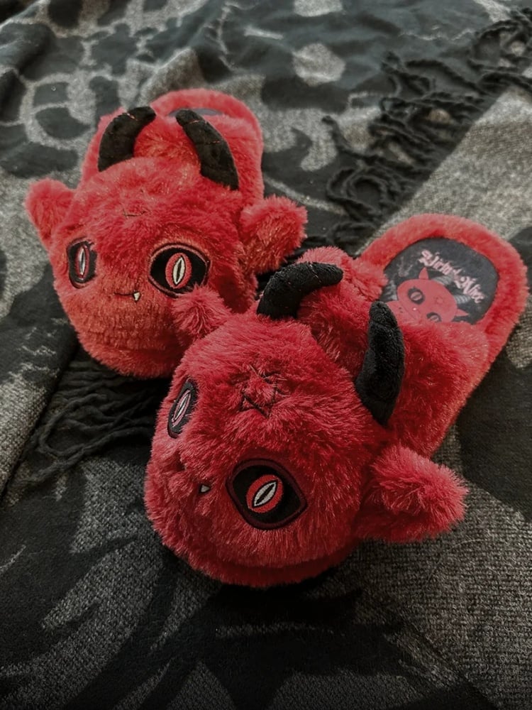 レッドデビル ゴシック ウィンター プラッシュ スリッパ
