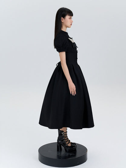 Skirt Lolita Corset Belt High Long Black Waist