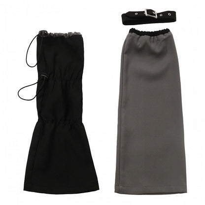 Leg Asymmetric Gray and Black Warmers