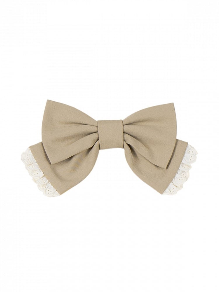 Frilled KC Headpiece with Bow Brooch - With PUJI