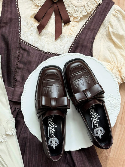 at Fit Loafer Top Shoes Slip-in Brown Chocolate Bow