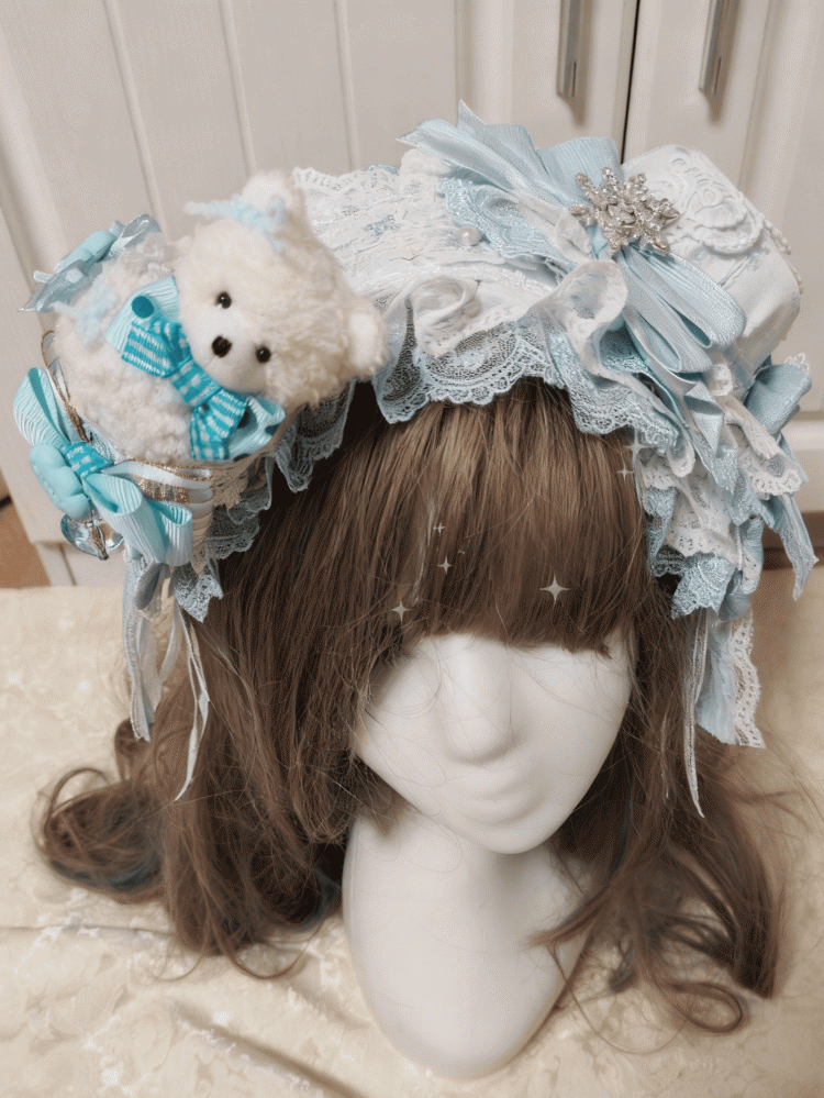 Hairclip Ice Bear Cream Sweet Lolita Pink/Blue