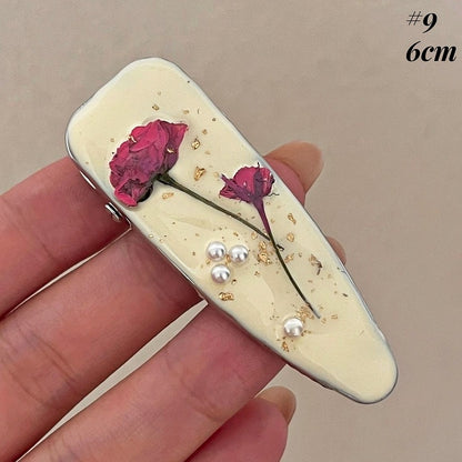 Oil Painting Inspired Floral Hair Clips