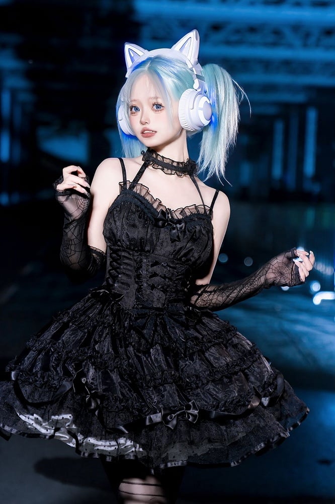 Sweetheart Piece Kuro Neckline One Black Dress Slip