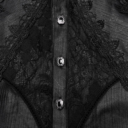Layered Goth Gorgeous Men's Shirt Black