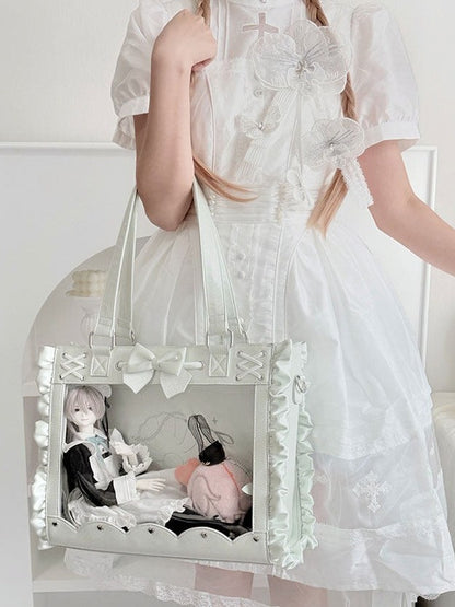 Green Tea Party BJD Doll Bag with Ruffles - Salt Tea
