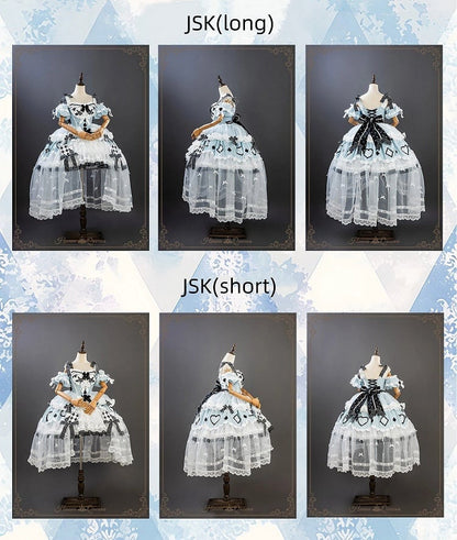 Alice in Wonderland Off-Shoulder Lolita Dress with Playing Card Appliques - Hinana Queena