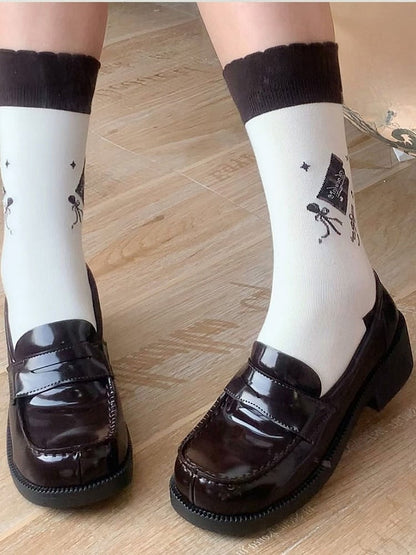 Slipper im Loafer-Stil mit mittelhohem Absatz, JK-Slip-ons, dunkel adrett – traditionell braun