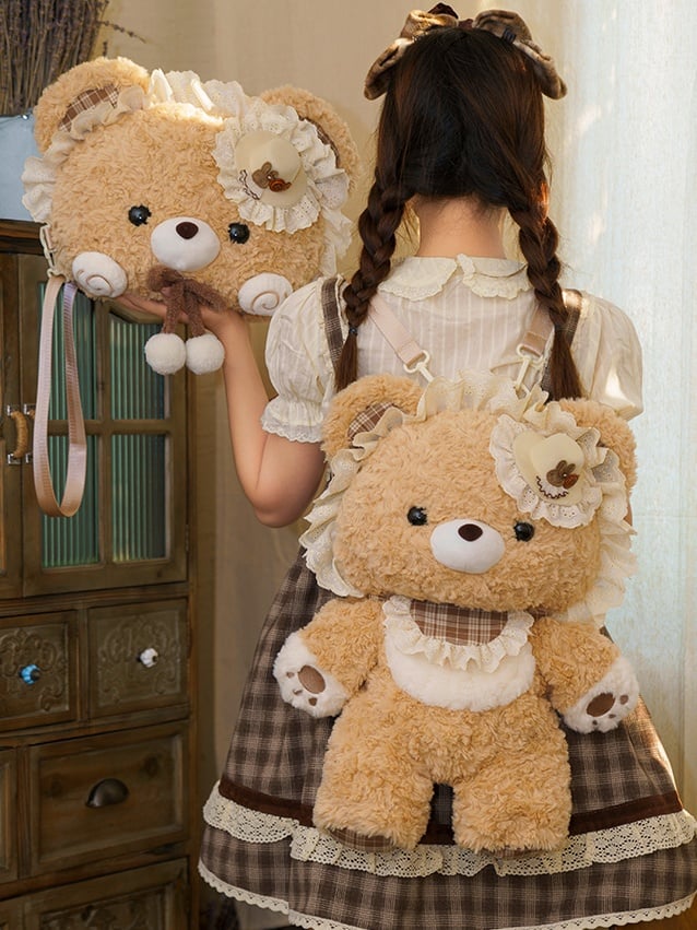 Bear Plush Cute Detachable Straps With Shoulder Backpack