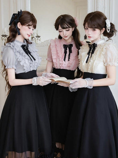 Dual-Use Lace Bow Hairclip & Bowtie Brooch - With PUJI