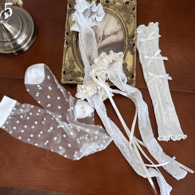 Aushöhlen Option Wärmer/Tüll Strumpfhosen/Bowknot Fischnetz Multicolor Socken Bein