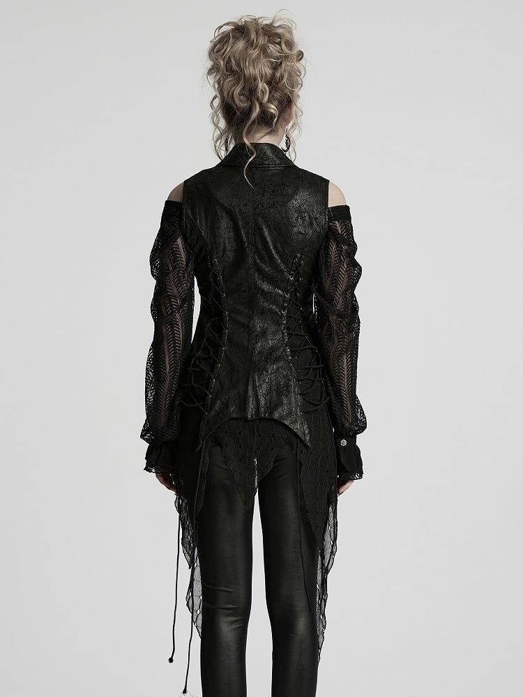 Vest Dark Asymmetric Alien Black Goth