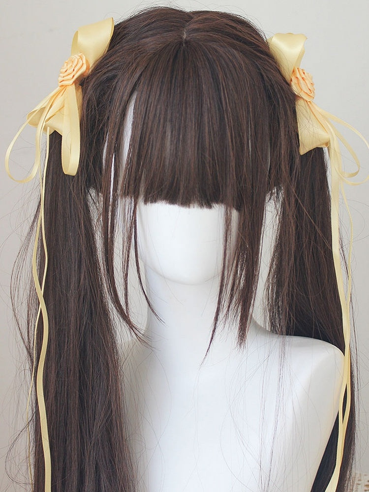 Bowknot Details Roses Design Hair Clips