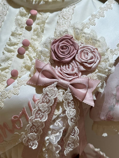 Pink Floral Lace Brooch with Sash Set - Sweet Dream Box