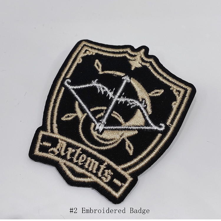 Badge Metal Preppy Dark / Green Embroidered