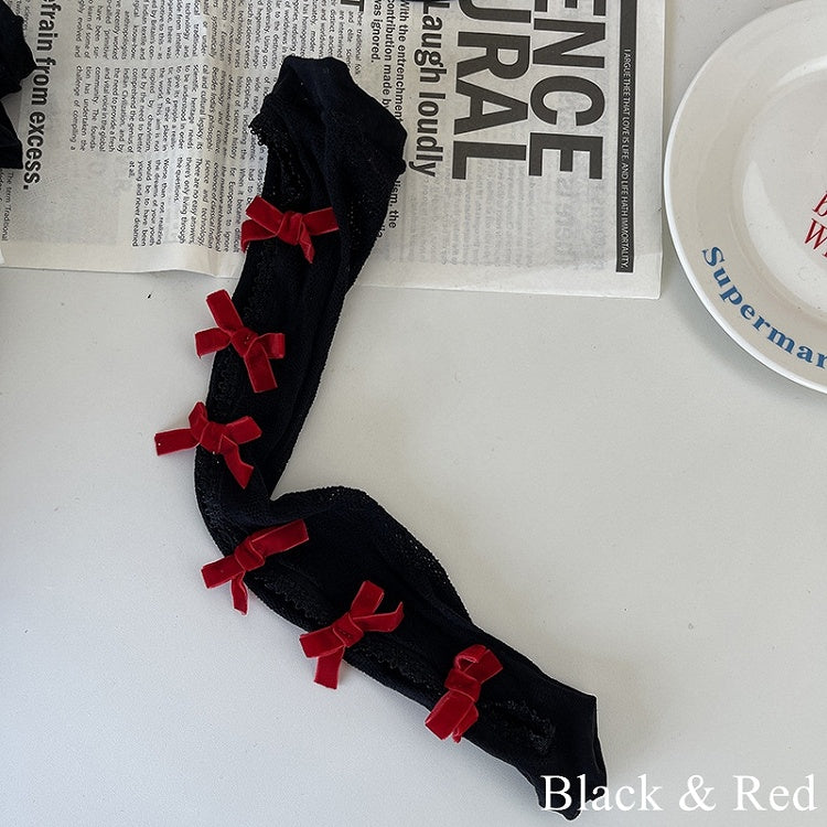 Floral Color Underknee with Options Design Bowknot Pattern 19 Cut-out Stockings