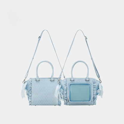 Details Bag Handbag/Crossbody Bowknot Ita Ruffled Blue Trim