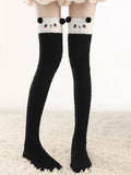 Stockings White Over-the-Knee Black 69cm Panda