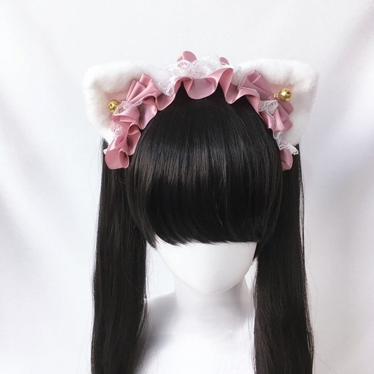 Cat Decorated Bell KC Lace Trim Ear Options 6