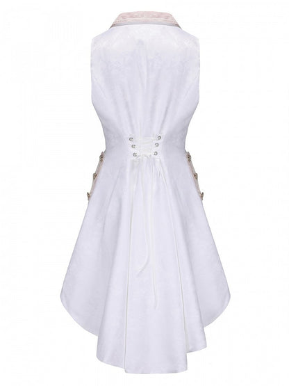 und Aristokrat Lange Mode Weste Weiß Rosa Ouji Lolita