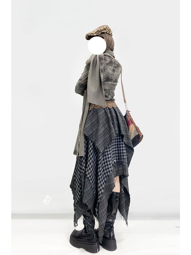 Grauer Wasteland Punk-Rock mit Taschentuchsaum