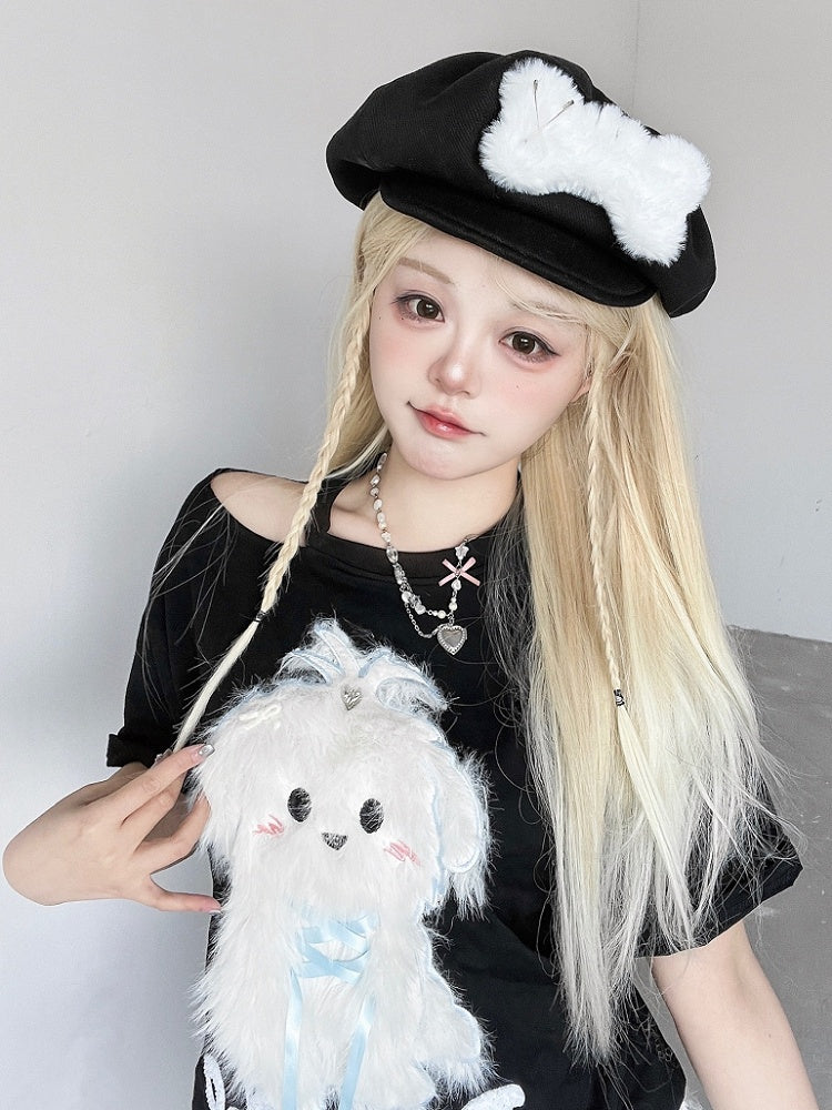 Black/Khaki/Brown Hat Beret Bone Design