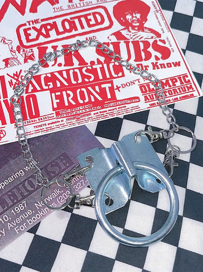 Y2Kリング型メタルネックレス