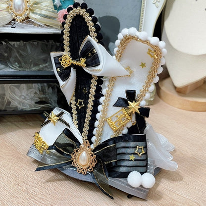 Ears Pompon Bunny Mini Decorated Bowknot Star And 3 Options Circus Details Hat