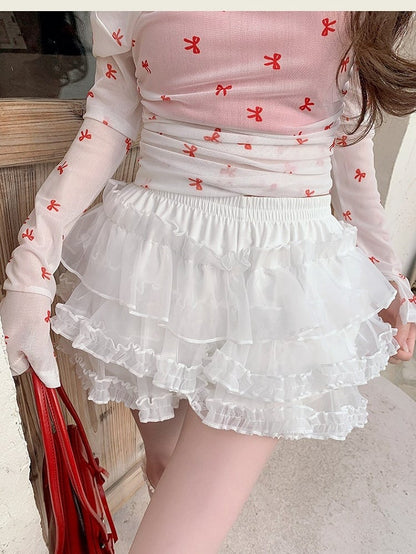 Lolita Puff Layers Cake Skirt - Lan Jian Chuan