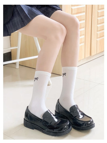 Preppy JK with Square Slip-in Design Toe Heels Low Style Black Fit