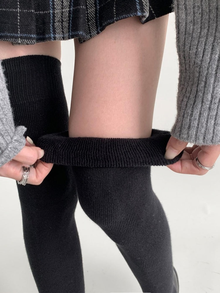 Lange schwarze JK-Baumwollstrümpfe