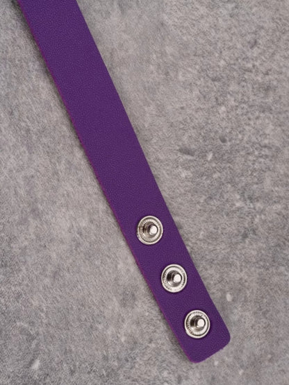 Gothic Cross Purple Pendant Heart Choker