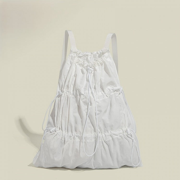 Backpack Black/White Drawstring