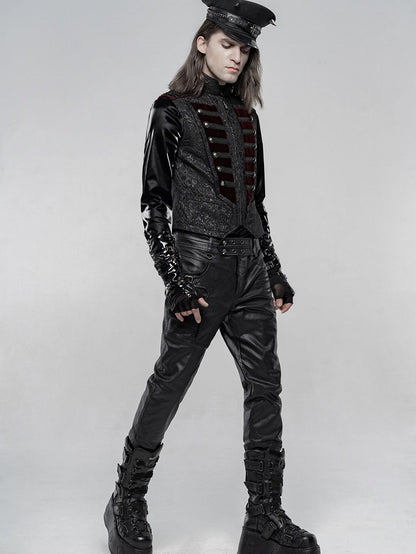 Black Gothic Men's Red Gorgeous Vest