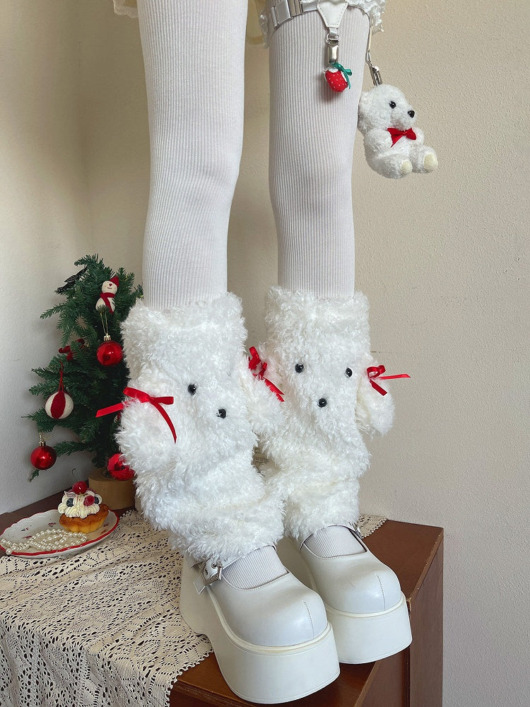Puppy-Ear Leg 6-Color Warmers Plush